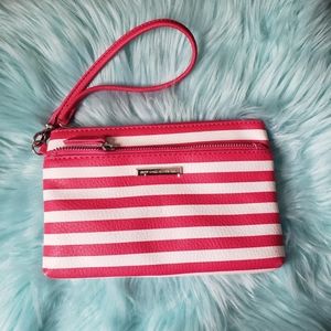 New York & Co., Hot Pink and White Stripe Wristlet